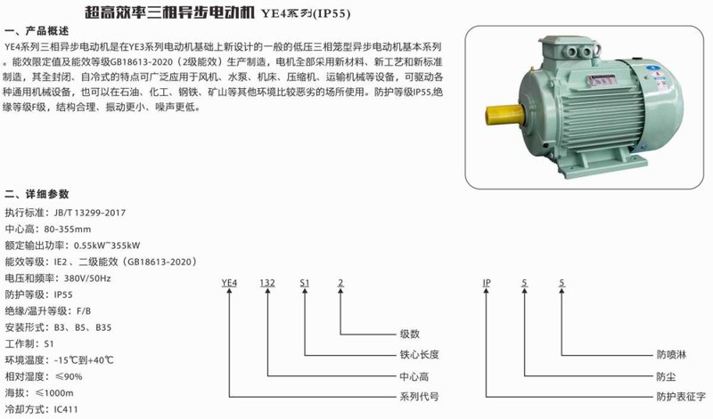 YE4 three-phase induction motor
