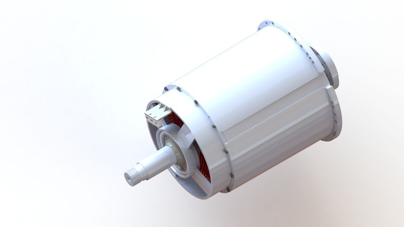 750 kW induction drive motor for 220 t haul trucks