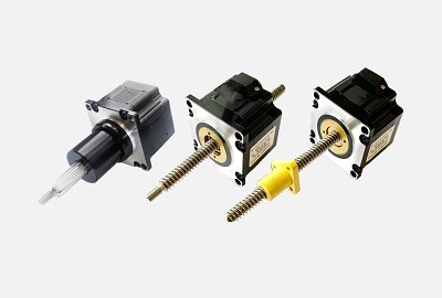 Hybrid ball-screw and lead-screw stepper motor